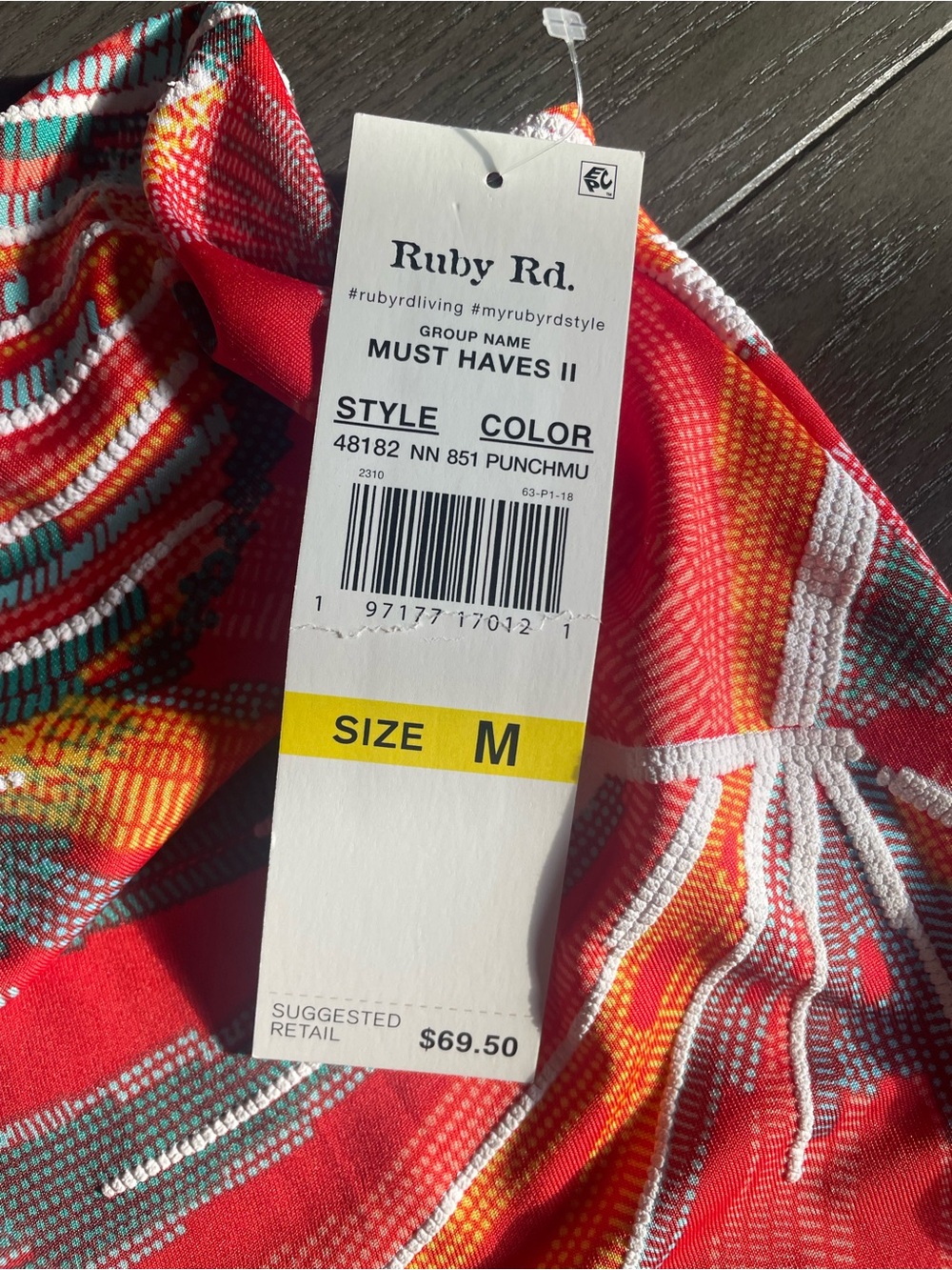 Ruby Rd. Red Tropical-Print High-Low Maxi Dress - Picture 4 of 9